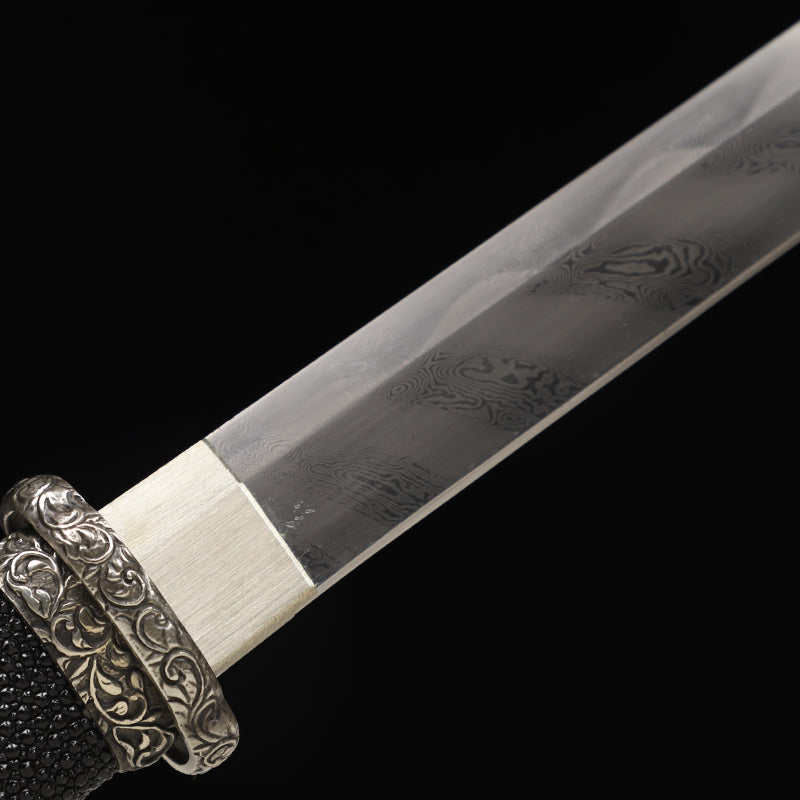 Ruishuang Tang Dao white copper and Fish-skin Grip| Shen Guang Long