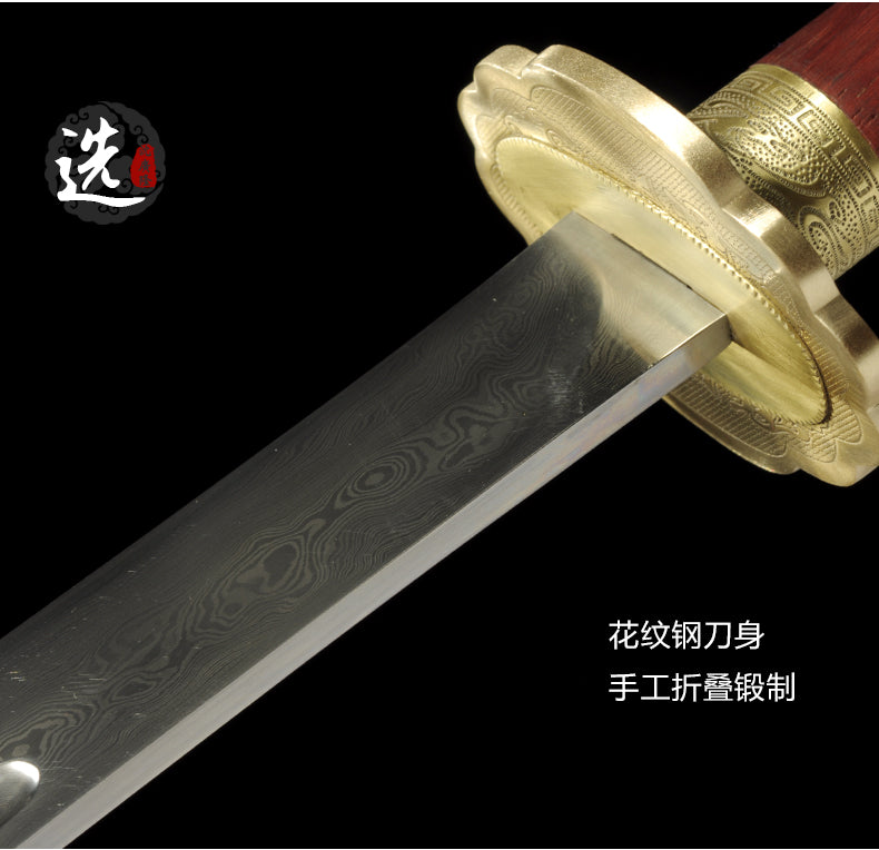 揚武牛尾太極刀｜沈廣隆｜護手與刃身細節