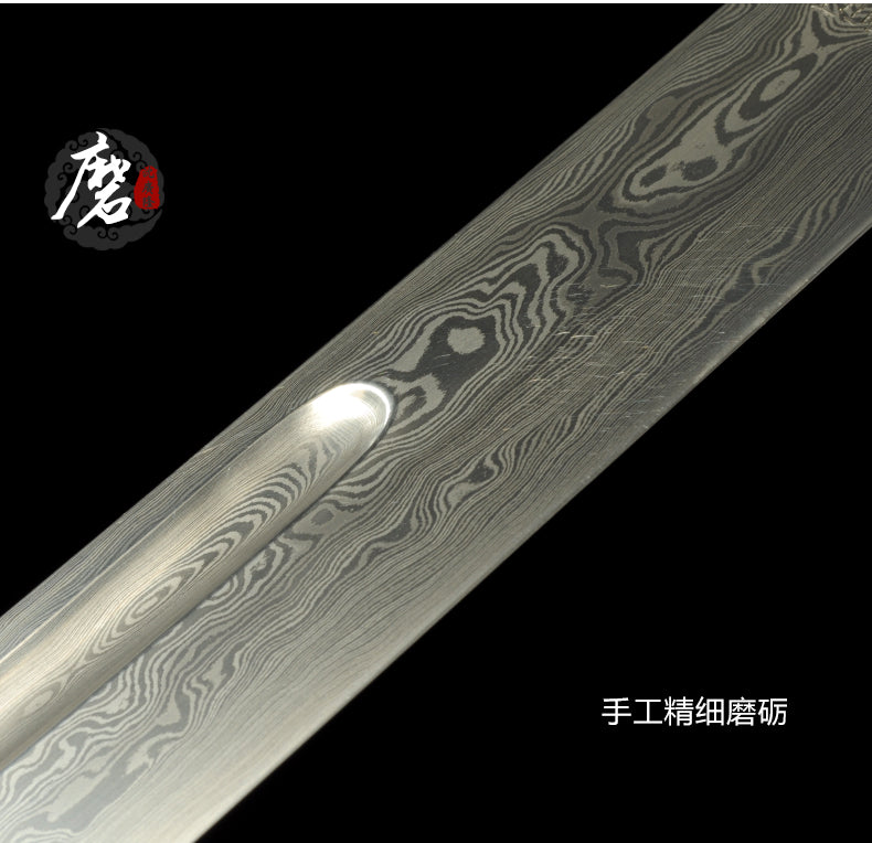 揚武牛尾太極刀｜沈廣隆｜鞘身與配件細節